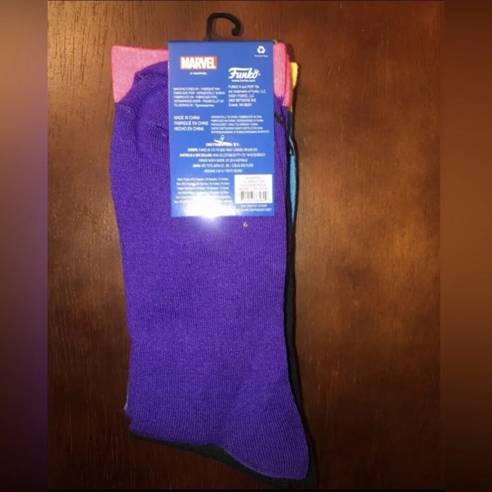 Funko POP! Marvel: X-Men Blacklight Crew Socks - Wolverine, Rogue, Magneto NWT